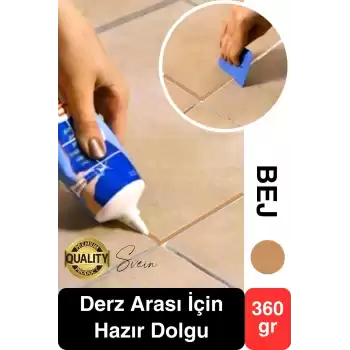 Premium Fayans Arası Bej Hazır Derz Dolgu Gaga Uç Tüp Mermer Mutfak Banyo Zemin Duvar Onarıcı