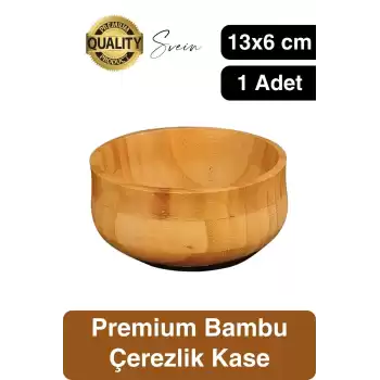 Özel Üretim Doğal Bambu Yuvarlak Çerezlik Kasesi Tabağı Lokumluk Sunumluk Masa Zeytinlik Kahvaltılık