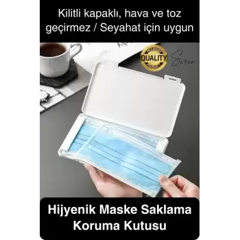 Taşınabilir Çok Amaçlı Maske Saklama Kutusu Plastik Koruyucu Kılıf Mini Hijyenik Toz Geçirmez