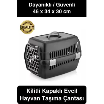 Premium Kilitli Evcil Hayvan Kedi Köpek Taşıma Çantası Hava Alan Yolculuk Seyahat İçin Kafes Kabin