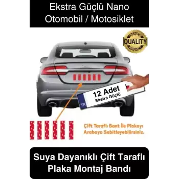 Ekstra Güçlü Suya Dayanıklı Çift Taraflı Otomobil Motosiklet Kamyon Plaka Yapıştırma Montaj Bandı