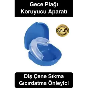 Premium Diş Gıcırdatma Sıkma Önleyici Gece Plağı Koruyucu Termoform Aparatı Dişlik Bruksizm Kutulu