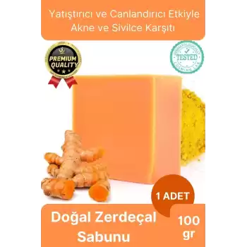 Doğal İçerik Onarıcı Ve Leke Karşıtı El Yüz Saç Vücut Canlandıran Besleyen Zerdeçal Özlü Sabun