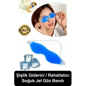 Göz Bandı Buz Jeli Yüz Termojel Maskesi Gözaltı Torbası Şişlik Giderici Soğuk Kompres Rahat Uyku
