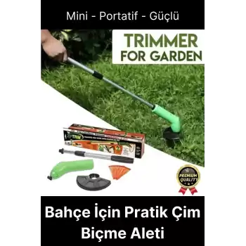 Portatif Mini Çok Fonkiyonlu Güçlü Kablo Gaz Gerektirmez Pilli Bağ Bahçe Çim Ot Biçme Aleti