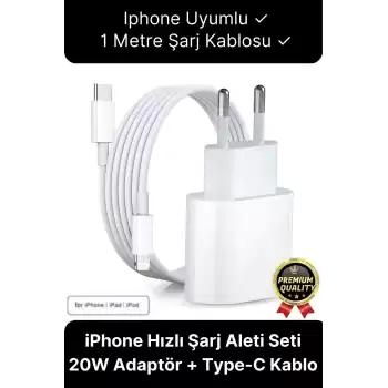 İphone Uyumlu Type-c Kablo 20w Hızlı Şarj Adaptörü Yeni Serilere Uygun 7 8 X 11 12 13 14 15 Plus Pro
