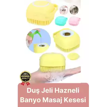 Çok Amaçlı Silikon Evcil Hayvan Bebek Çocuk Şampuan Hazneli Banyo Masaj Tarak Duş Fırçası Kesesi