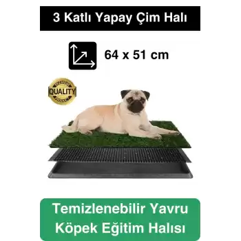 Özel Üretim 3 Katlı Evcil Hayvan Tuvalet Eğitim Halısı Yavru Köpek Yapay Çim Pet Park Temizlenebilir