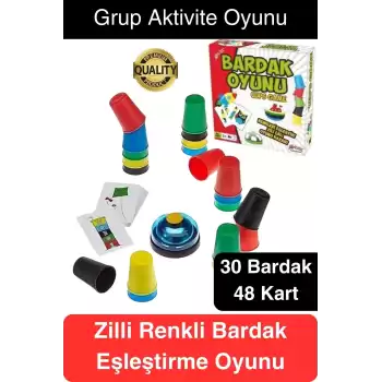 Eğitici Renk Bardak Eşleştirme Zeka Beceri Oyunu Hızlı Zili Çal Yetenek ve Grup Aktivitesi Özel Gün