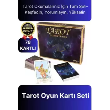 Profesyonel Deluxe 78 Kartlı Açıklanmış Terimli Gelecekle İlgili Spiritüel Tarot Oyun Kartı Seti
