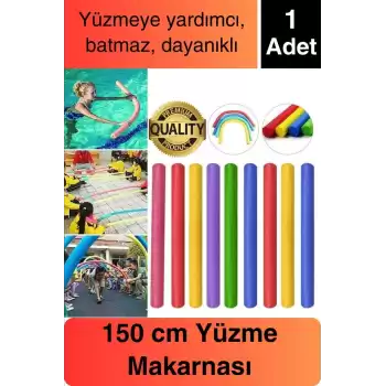 Renkli Dayanıklı Deniz Havuz Yüzme Makarnası Tatil Yüzücü Batmayan Sosis Köpüğü Yardımcı 1 Adet