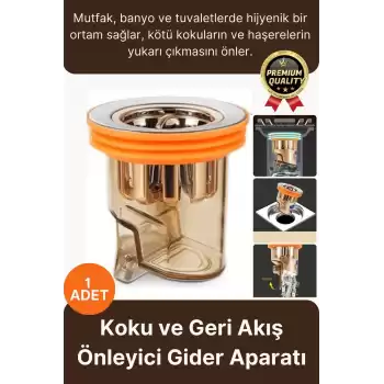 Özel Üretim Banyo Mutfak Küvet DN40-DN50 Borularıyla Uyumlu Koku ve Geri Akış Önleyici Gider Aparatı