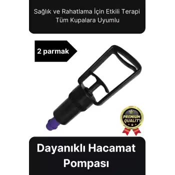 Kaliteli Dayanıklı Tüm Kupalara Uyumlu Islak Kuru Kullanım 2 Parmak Hacamat Çekme Vakum Pompası