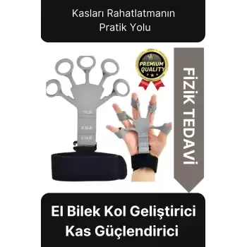 Pratik Silikon El Bilek Parmak Kol Kas Güçlendirici Geliştirici Fizik Tedavi Egzersiz Lastik Kayışı