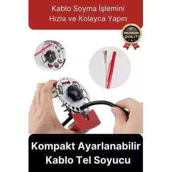 Çok Fonksiyonlu Seri Hızlı El Sıyırıcı Kompakt Ayarlanabilir Pratik Cep Formatında Kablo Tel Soyucu