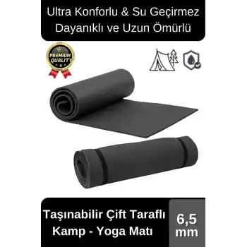 Ultra Konfor Taşıma Askılı Kalın Kaymaz Antibakteriyel Meditasyon Pilates Minderi Yoga Matı 6,5mm