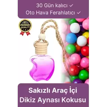 Yüksek Kalite 30 Gün Kalıcı Taze Ferah Hava Sakız Kokulu Araba Araç İçi Dikiz Aynası Oto Kokusu 8 ml