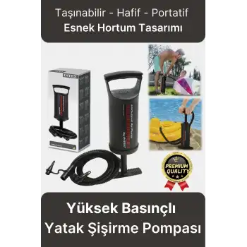 Çok Amaçlı Taşınabilir Hafif Portatif Yüksek Basınçlı Şişme Yatak Havuz Şişirme Manuel El Pompası