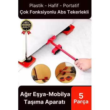 Çok Fonksiyonlu Abs Tekerlekli Ağır Beyaz Eşya Mobilya Krikolu Taşıma Kaydırma Aleti Aparatı Seti