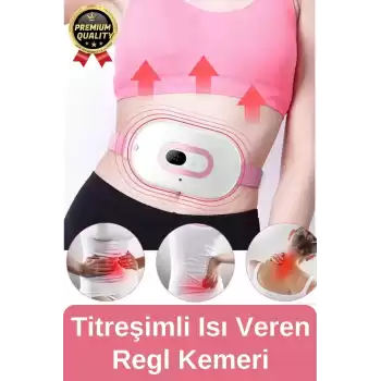 Kadınlar İçin Titreşimli Isı Veren Ağrı Azaltan Sıcak Tutan Dijital Özel Gün Regl Adet Bel Kemeri