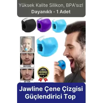 Yüksek Kalite BPA İçermeyen Silikon Jawline Çene Çizgisi Güçlendirici Egzersiz Topu Başlangıç Seviye