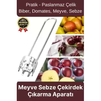 Çok Amaçlı Sağlam Pratik Paslanmaz Çelik Biber Domates Meyve Sebze Çekirdek Çıkarıcı Oyacak Aparatı