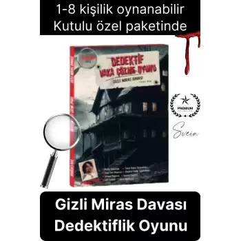 Yeni Seri Katil Kim Bulma Oyunu Kutulu Gizli Miras Davası Cinayetleri Vaka Çözme Grup Aktivitesi