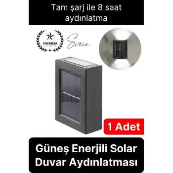 Bahçe Aydınlatması Solar Güneş Enerjili Dekoratif Led Işıklı Lamba Dış Mekan Su Geçirmez Sağlam