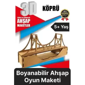 Premium Çocuk Eğitici Öğretici Zeka Geliştirici Boyanabilir 3 Boyutlu Demonte Ahşap Oyun Maketi