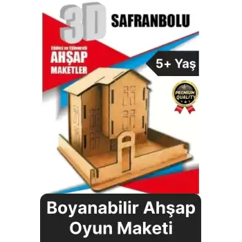 Premium Çocuk Eğitici Öğretici Zeka Geliştirici Boyanabilir 3 Boyutlu Demonte Ahşap Oyun Maketi