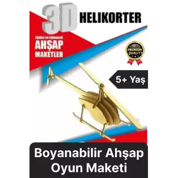 Premium Çocuk Eğitici Öğretici Zeka Geliştirici Boyanabilir 3 Boyutlu Demonte Ahşap Oyun Maketi