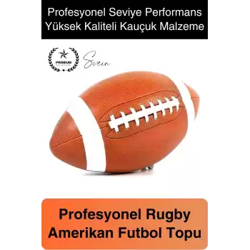 Premium Amerikan Futbol Topu Kauçuk Genç Yetişkin Maç Dikişli Standart Boy Antreman Rugby Spor