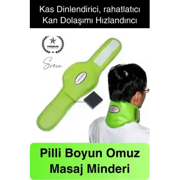 Rahatlatıcı Boyun Masaj Aleti Destek Şiltesi Pilli Cırt Cırt Kitap Okurken Kas Rahatlığı Egzersiz