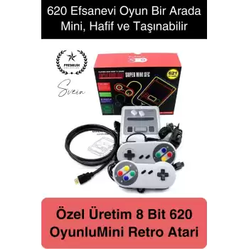 8 Bit 620 Oyunlu 2 Kontrol Kollu Video Games Retro Nostaljik Ev Oyun Konsolu Tv Uyumlu Mini Atari