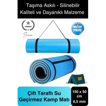 Taşıma Askılı 150 cm Dayanıklı Kaymaz Su Geçirmez Kamp Dağcılık Matı Rahat Konforlu Taşınabilir