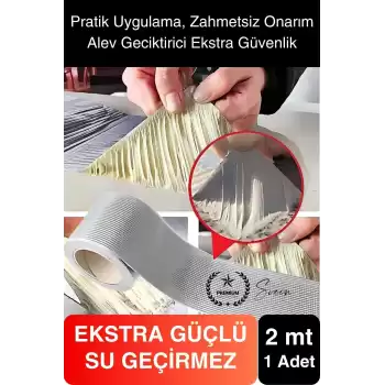 Ekstra Güçlü 2 mt Dış Cephe Su Geçirmez Sakız Bant Sızıntı Çamur Bandı Alev Geciktirici Sızdırmaz