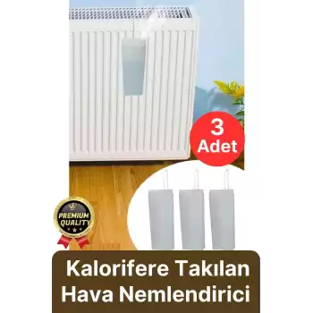 Kuru Ortam Önleyici Su Buharlaştırıcı Petek Üstü Kalorifere Takılan Hava Nemlendirici Suluk 3 Adet