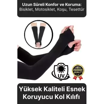 Kaliteli Uzun Kumaş Esnek Spor Bisiklet Motosiklet Koşu Tesettür Güneş Anti UV Koruyucu Kol Kılıfı