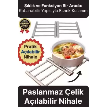 Özel Üretim İşlevsel Pratik Isıya Dayanıklı Koruyucu Mutfak Masa Paslanmaz Çelik Açılabilir Nihale