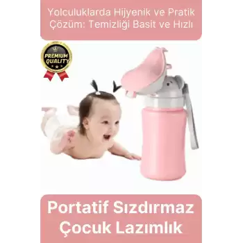 Çok Amaçlı Portatif Pratik Sızdırmaz Araba Yolculuk Çocuk Kız Erkek Pisuarı Lazımlık Küçük Tuvalet