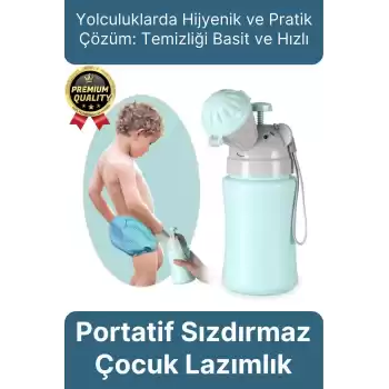 Çok Amaçlı Portatif Pratik Sızdırmaz Araba Yolculuk Çocuk Kız Erkek Pisuarı Lazımlık Küçük Tuvalet
