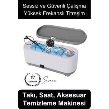 Ultrasonik Çok Fonksiyonlu Yüksek Titreşimli Yıkama Takı Saat Aksesuar Gözlük Temizleme Makinesi Usb
