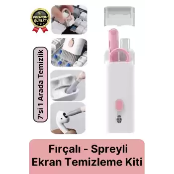 Çok Fonksiyonlu Silikon Uçlu 7 in 1 Bilgisayar Ekranı Kulaklık Airpods Klavye Telefon Temizleme Kiti