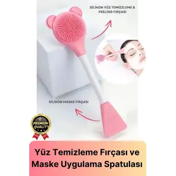 Özel Seri Esnek Yumuşak Silikon Yüz Cilt Krem Maske Uygulama ve Temizleme Fırçası Spatulası 1 Adet