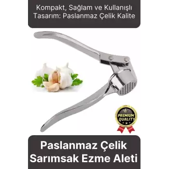 Çok Amaçlı Mutfak Paslanmaz Çelik Kompakt Tasarım Pratik Sağlam Kıyıcı Sarımsak Ezme Aleti Rendesi