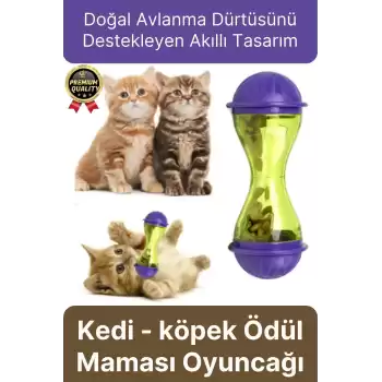 Premium Seri Saklama Hazneli İçgüdüsel Avlanma Kum Saati İnteraktif Kedi köpek Ödül Maması Oyuncağı