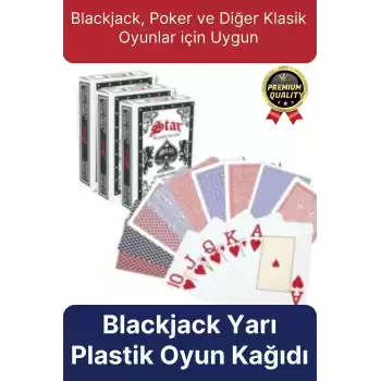 Premium Seri Eğlence Estetik Baskı Yarı Plastik Poker Texas Holden Casino 21 Blackjack Oyun Kartları
