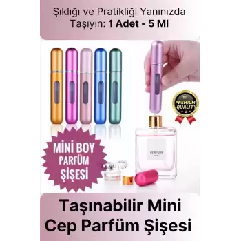 Özel Üretim Pratik Otomatik Doldurulabilir Taşınabilir Atomizer Seyahat Mini Cep Parfüm Şişesi 5 Ml