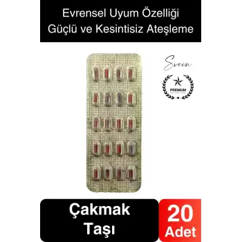 20li 1. Sınıf Çakmak Taşı Universal Blester Evrensel Tüm Çakmaklarla Uyumlu Kaliteli Uzun Ömürlü