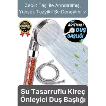 Özel Üretim Zeolid Taşlı Yüksek Emisyon Güçlü Su Tasarruflu Tazyikli Kireç Önleyici Duş Başlığı